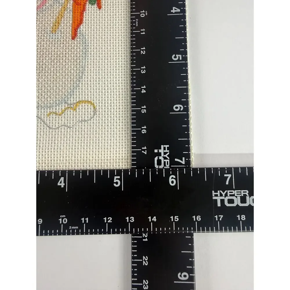 Hand Painted Needlepoint Canvas Kit Snowman Bunny Disguise Carrots Wisper Thread